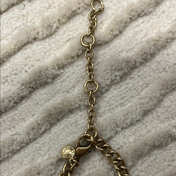 J Crew Blue and Gold Statement Necklace - Picture 2 of 4